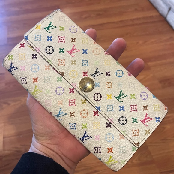 Louis Vuitton x Takashi Murakami Multicolor Monogram Wallet - Picture 1 of 7